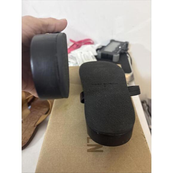 Tory Burch Miller Cloud Leather Sandal BLACK US 5 AUTHENTIC - Picture 12 of 16